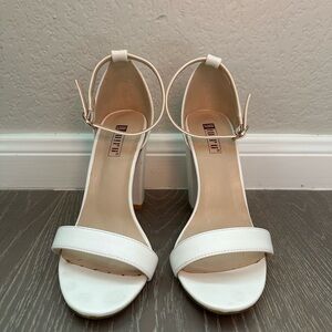 Platform open toe heels